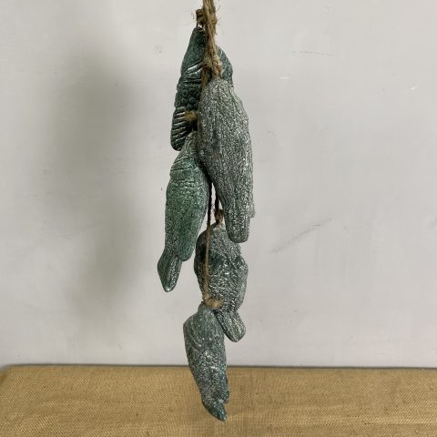 Hanging Ceramic Fish on Rope