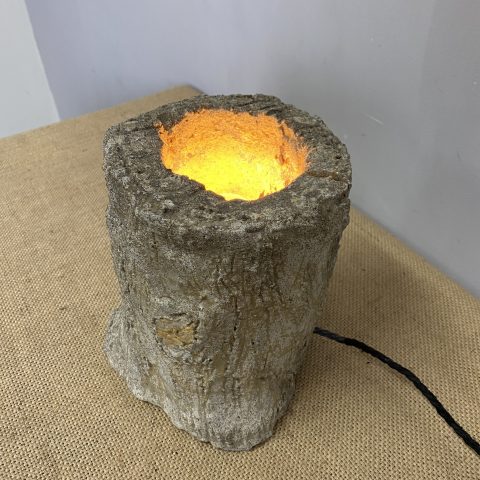 Concrete Tree Trunk Lamp