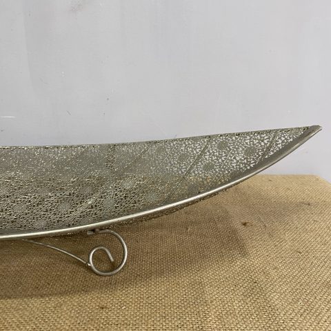 Decorative Silver Leaf Shaped Tray