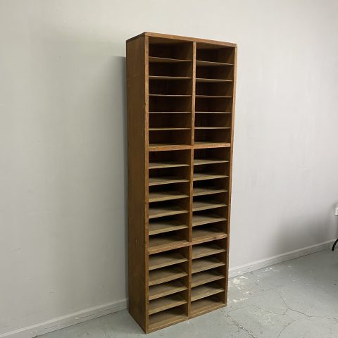 Tall Vintage Timber Filing Unit