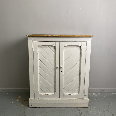 Rustic Storage Cabinet with Natural Top