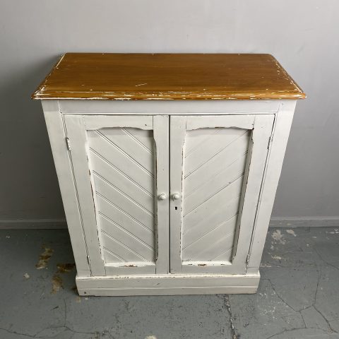 Rustic Storage Cabinet with Natural Top