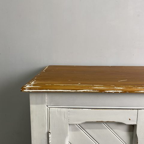 Rustic Storage Cabinet with Natural Top