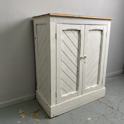 Rustic Storage Cabinet with Natural Top