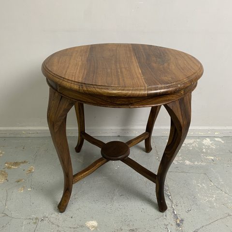 Round Vintage Timber Side Table