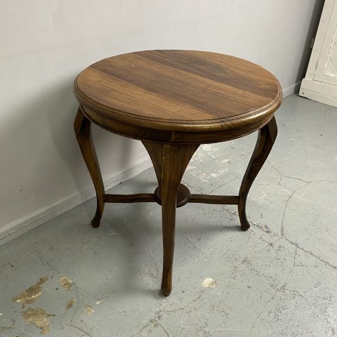 Round Vintage Timber Side Table