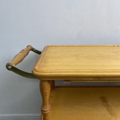 Vintage Timber Tea Trolley with additional pull-out surface