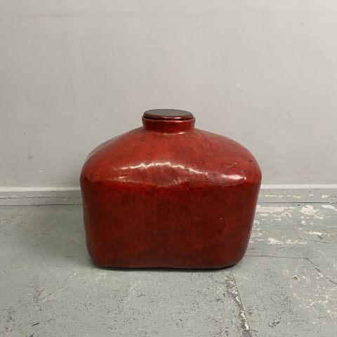 Large Vintage Red Chinese Wine Container