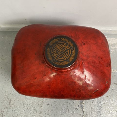 Vintage Red Chinese Wine Container