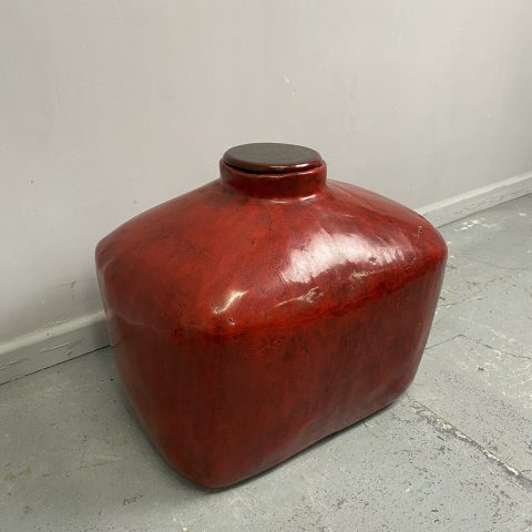 Vintage Red Chinese Wine Container