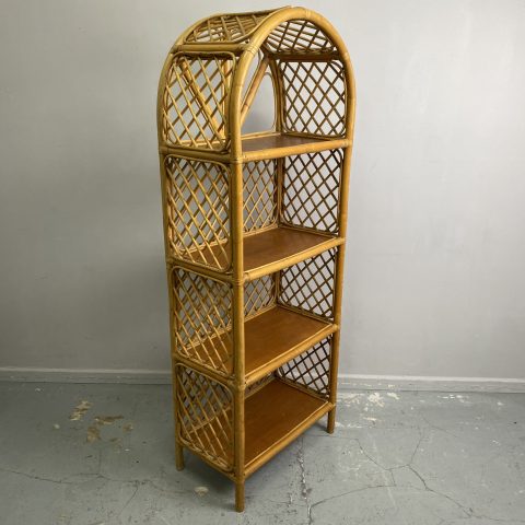 Vintage arched Cane Shelves (4 shelves)