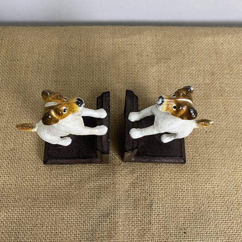 Cast Iron Jack Russel Terrier Bookends