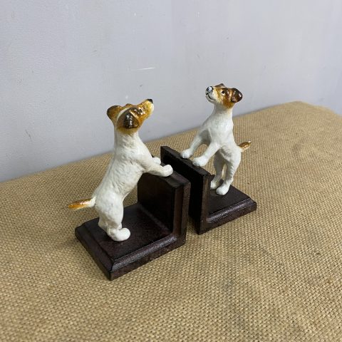 Cast Iron Jack Russel Terrier Bookends