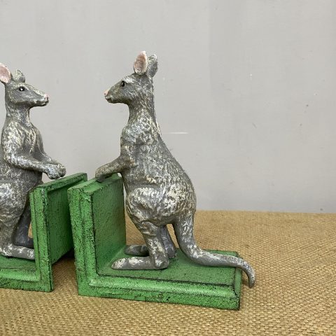 Cast Iron Kangaroo Bookends