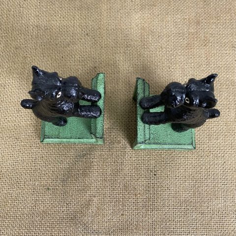 Cast Iron Black Scotty Dog Bookends