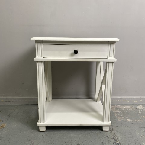 Hampton Cross Side Side Table with Drawer