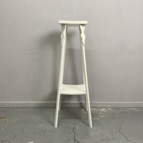 White 2 tier pedestal Plant Stand