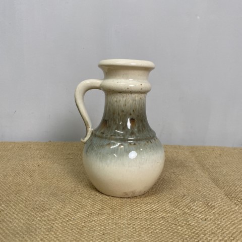 West German Vintage Ceramic Vase with Handle (496-18)