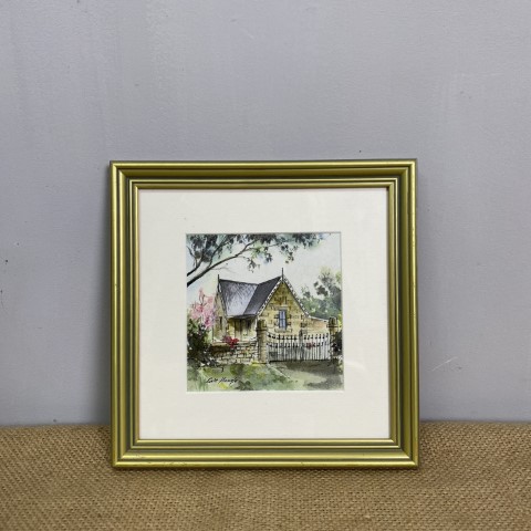 Vintage Watercolour Print - "Mt Victoria Gatehouse"