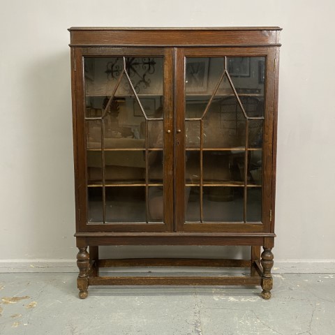 Vintage Oak Display Cabinet