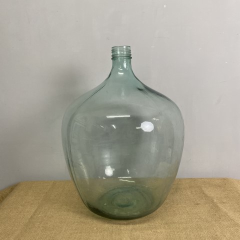 Large Light Blue Glass Bottle