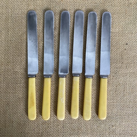 Set of 6 Vintage Stainless Steel Dinner Knives