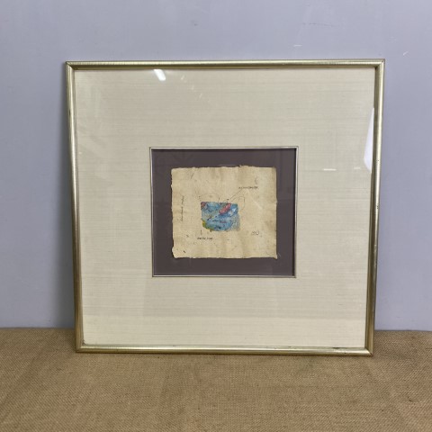 Framed Painting on Handmade Paper