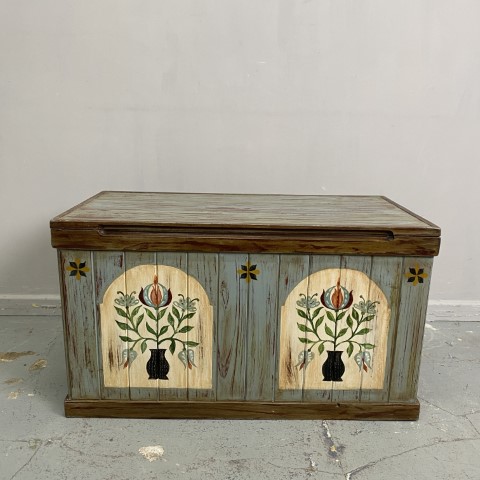 Folk Art Storage Chest