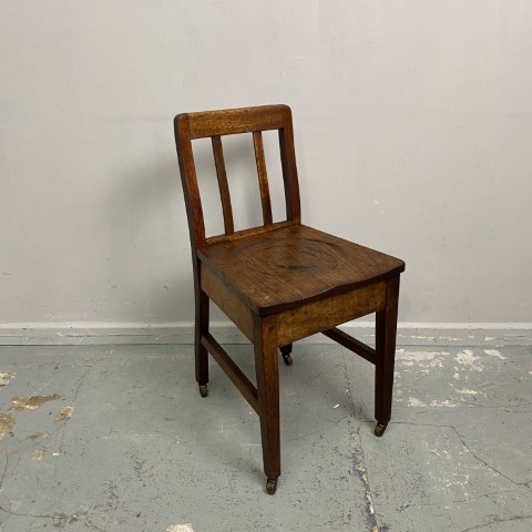 Vintage Kids Chair with Seat Storage & Castors