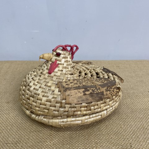 Cute Cane Hen Egg Basket