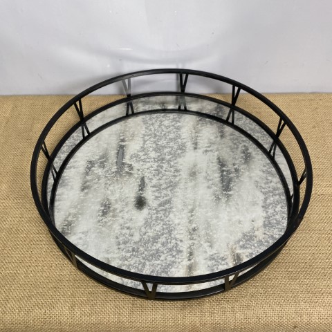 Round Mirrored Tray