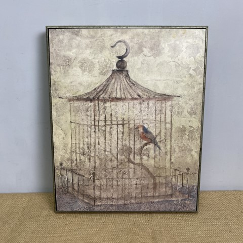 Vintage Style 'Birdcage' Art