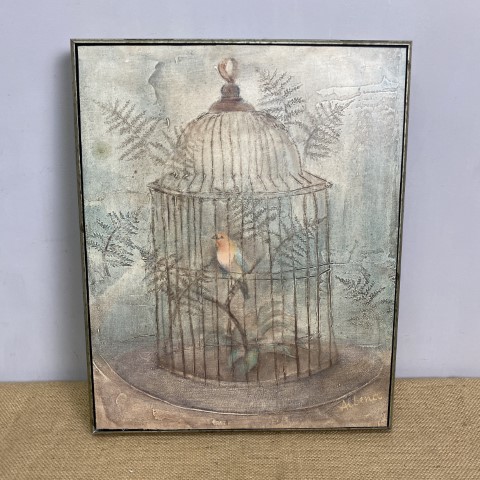 Vintage Style 'Birdcage' Art