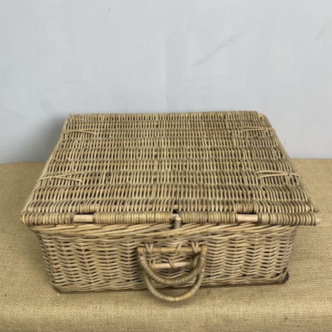 Vintage Cane Storage Basket