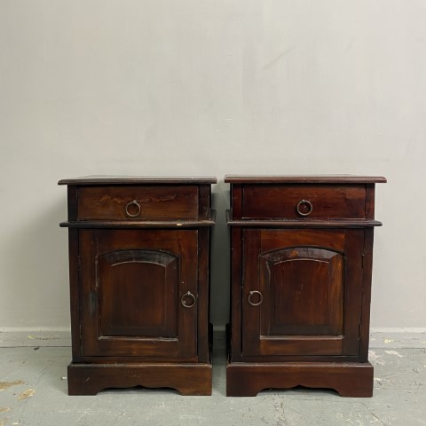 Pair of Timber Bedside Tables