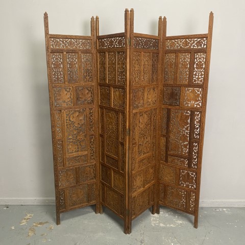 Carved Timber Screen Divider