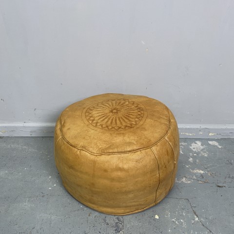 Leather Pouffe