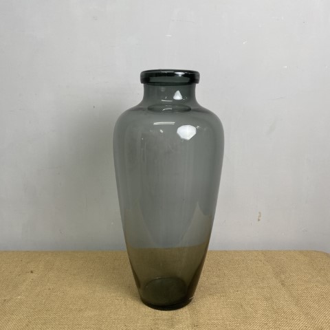 Tall Smokey Glass Vase