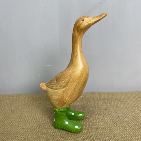 Medium Duck in Green Boots