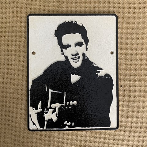 Cast Iron Elvis Wall Plaque