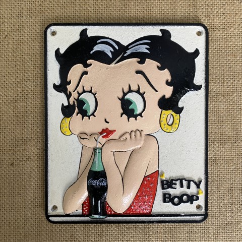 Cast Iron Betty Boop Wall Plaque