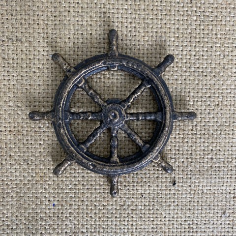 Cast Iron Ships Wheel Bottle Opener