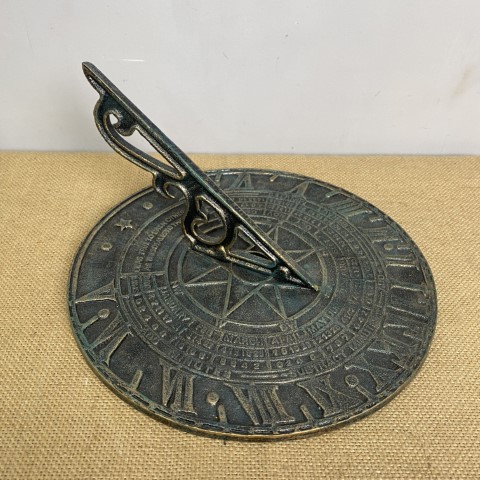 Cast Iron Verdigris Sundial