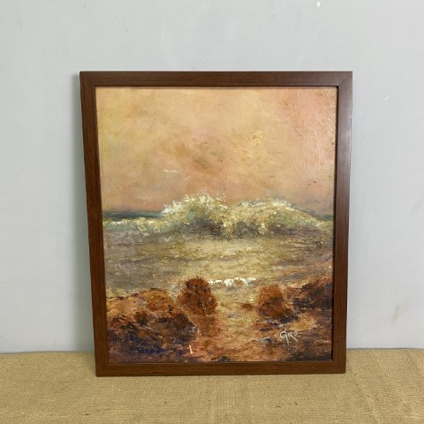 Framed Abstract Landscape Painting