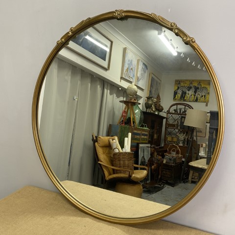 Round Golden French Style Mirror