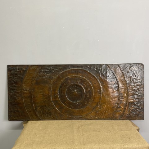 Large Copper Zodiac Wall Art