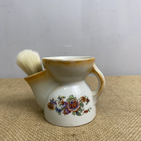 Vintage Porcelain Shaving Mug & Brush