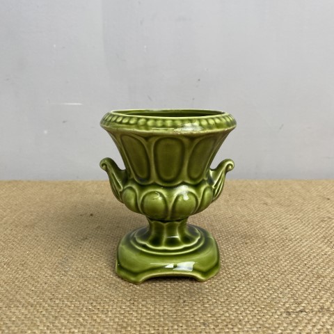 Small Green Vintage Ceramic Urn