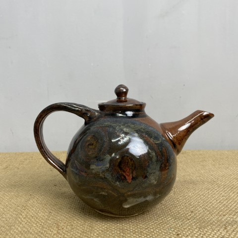 Brown/Blue Studio Pottery Teapot