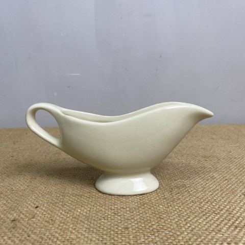 Small white Bendigo Pottery Gravy Boat